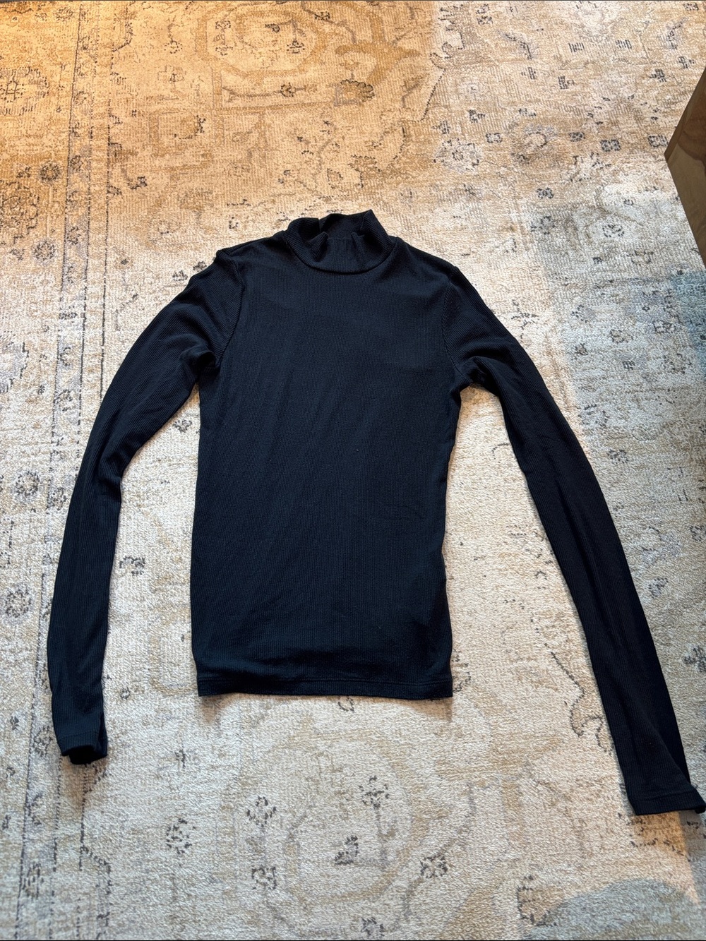 Abercrombie & Fitch Black Long Sleeve Turtleneck Top